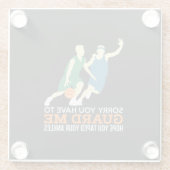 Basketball Glazen Onderzetter (Achterkant)