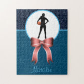 Basketball Glitter en Bow Puzzle Legpuzzel (Verticaal)