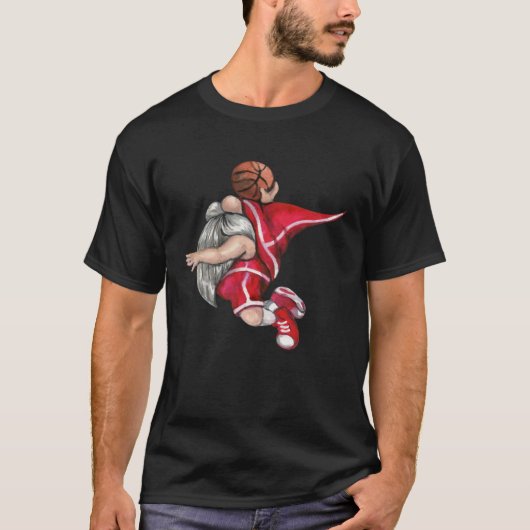 Basketball Gnome Buffalo Plaid Matching Family Chr T-shirt (Voorkant)