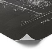 Basketball Goal 1961 Patent Art Chalkboard Poster (Hoek)