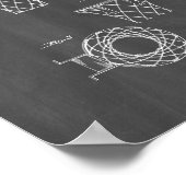 Basketball Goal Patent - Chalkboard Poster (Hoek)