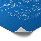 Basketball Goal Set Patent - Blauwdruk Poster (Hoek)