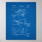 Basketball Goal Set Patent - Blauwdruk Poster (Voorkant)
