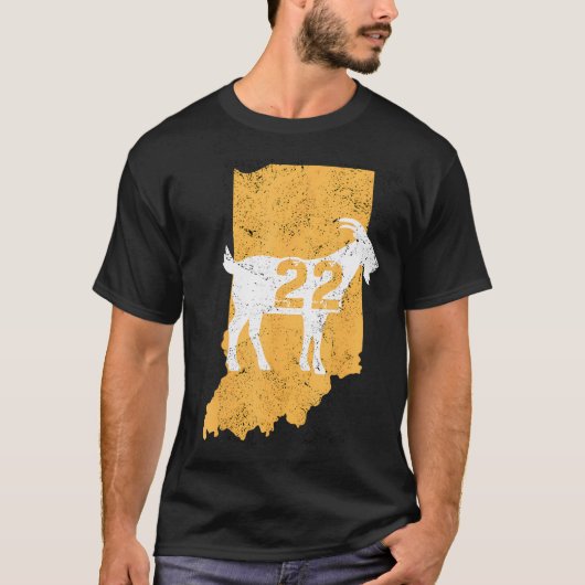 Basketball Goat 22 Indiana State Pride  Des T-shirt (Voorkant)