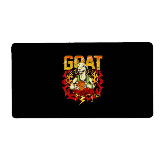Basketball Goat Gift Etiket (Voorkant)