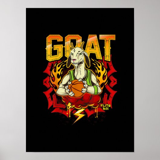 Basketball Goat Gift Poster (Voorkant)