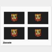 Basketball Goat Gift Rechthoekige Sticker (Vel)