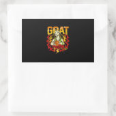 Basketball Goat Gift Rechthoekige Sticker (Tas)