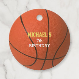 Basketball Gold Bedankjes Labels