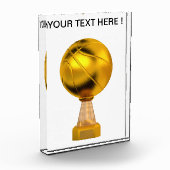 Basketball Gold Trophy Fotoblokken (Links)
