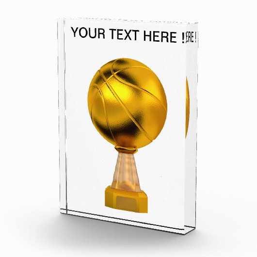 Basketball Gold Trophy Fotoblokken (Rechts)