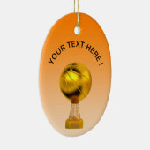 Basketball Gold Trophy Keramisch Ornament (Rechts)
