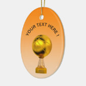 Basketball Gold Trophy Keramisch Ornament (Links)