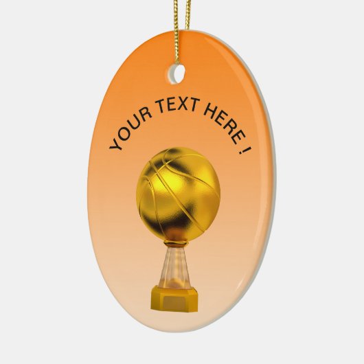 Basketball Gold Trophy Keramisch Ornament (Links)