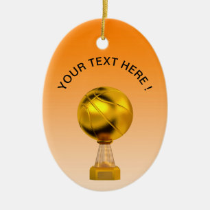 Basketball Gold Trophy Keramisch Ornament