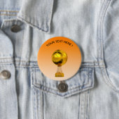 Basketball Gold Trophy Ronde Button 7,6 Cm (In situ)