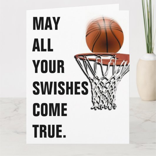 Basketball Good Luck Kaart (Voorkant)