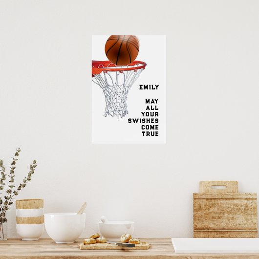 Basketball Good Luck Poster (Keuken)