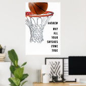 Basketball Good Luck Poster (Thuiskantoor)