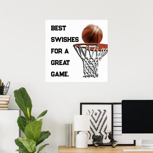 Basketball Good Luck Poster (Thuiskantoor)