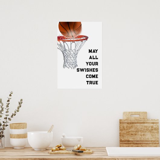 Basketball Good Luck Poster (Keuken)