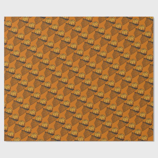 Basketball goot het af cadeaupapier (Vlak)