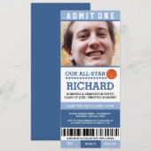 Basketball Graduation Party nodigt uit Kaart (Voorkant / Achterkant)