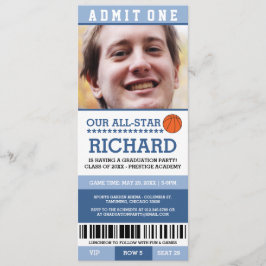 Basketball Graduation Party nodigt uit Kaart