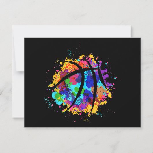 Basketball Grafisch Design Cool Basketball Feestdagenkaart (Voorkant)