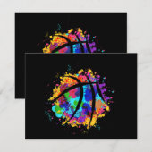 Basketball Grafisch Design Cool Basketball Feestdagenkaart (Voorkant / Achterkant)