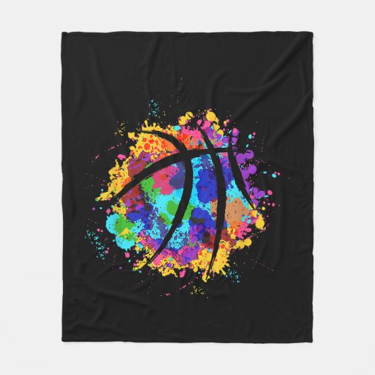 Basketball Grafisch Design Cool Basketball Fleece Deken (Voorkant)