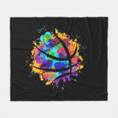 Basketball Grafisch Design Cool Basketball Fleece Deken (Voorkant (Horizontaal))