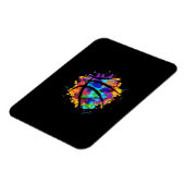 Basketball Grafisch Design Cool Basketball Magneet (Linkerzijde)
