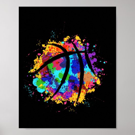  Basketball Grafisch Design Cool Basketball Poster (Voorkant)