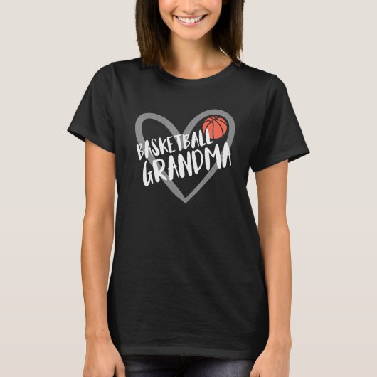 Basketball Grandma Heart T-shirt (Voorkant)