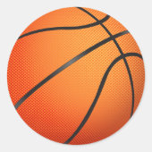 Basketball Graphic Ronde Sticker (Voorkant)