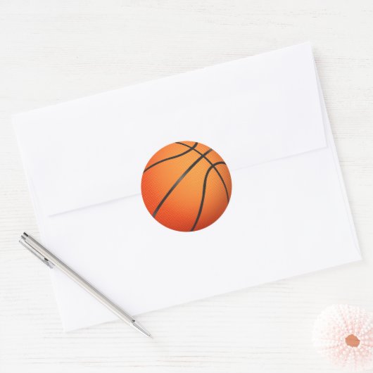 Basketball Graphic Ronde Sticker (Envelop)