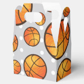 Basketball Gray Polka Dots Birthday Party Bedankdoosjes (Geopend)
