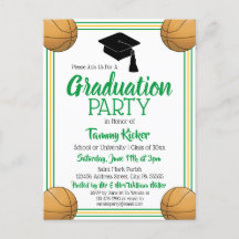 Basketball Green & Gold Graduparty