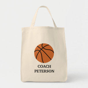 BASKETBALL Grocery Canvas tas - voeg een NAAM toe!