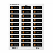 Basketball Grunge Paint Splatter Oranje Black Cool Etiket (Full Sheet)