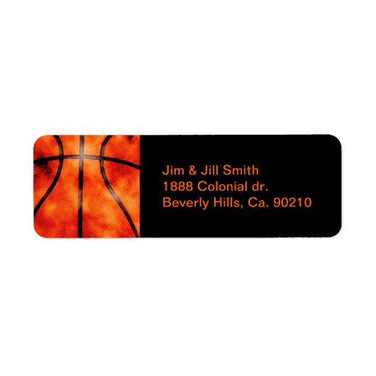 Basketball Grunge Style op de hele dag Etiket (Voorkant)