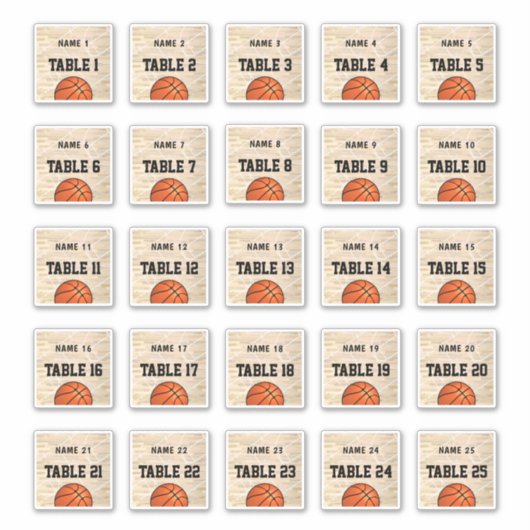 Basketball Guest Names 2" Sticker (Voorkant)
