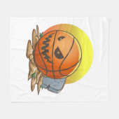 Basketball Halloween Fleece Deken (Voorkant (Horizontaal))