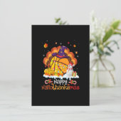 Basketball Halloween Kerstmis Thanksgiving Hallot Kaart (Staand voorkant)