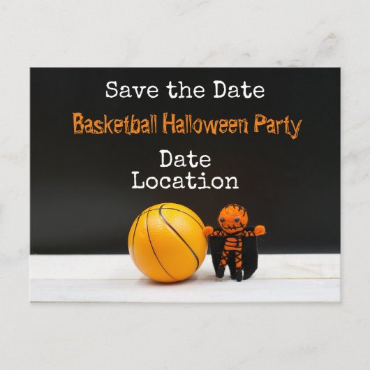 Basketball Halloween Party behalve de datum Briefkaart (Voorkant)