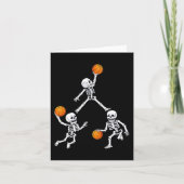 Basketball Halloween Skeleton Dunking Dribble Boys Kaart (Voorkant)