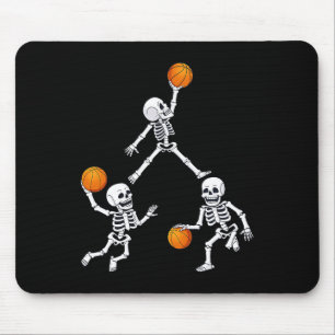 Basketball Halloween Skeleton Dunking Dribble Boys Muismat