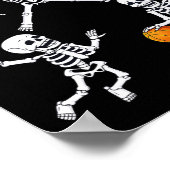 Basketball Halloween Skeleton Dunking Dribble Boys Poster (Hoek)