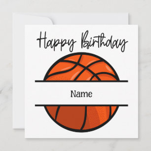 Basketball Happy Birthday voor speler met bal Kaart